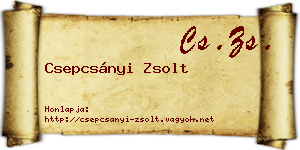 Csepcsányi Zsolt névjegykártya