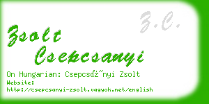 zsolt csepcsanyi business card